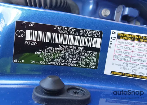 2019 Toyota C-Hr Le из США, поврежденный, VIN NMTKHMBX6KR097724